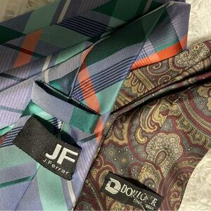 jf j.ferrar Vibrant Plaid Tie